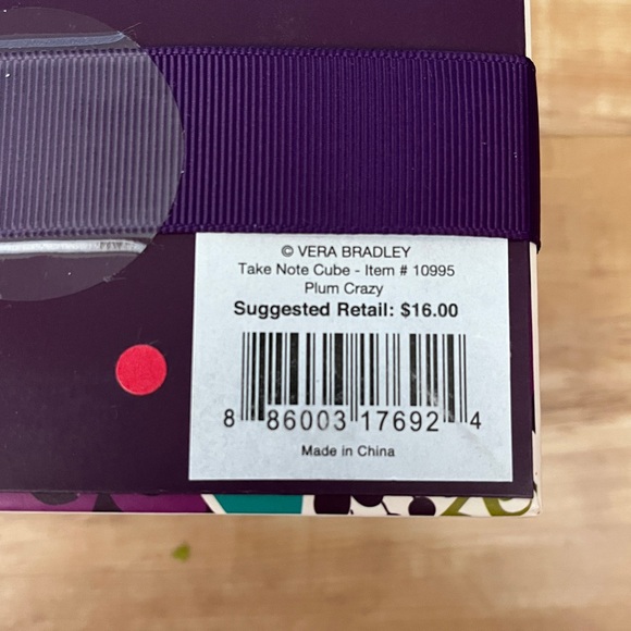 NWT Vera Bradley Take Note Cube - Picture 3 of 4